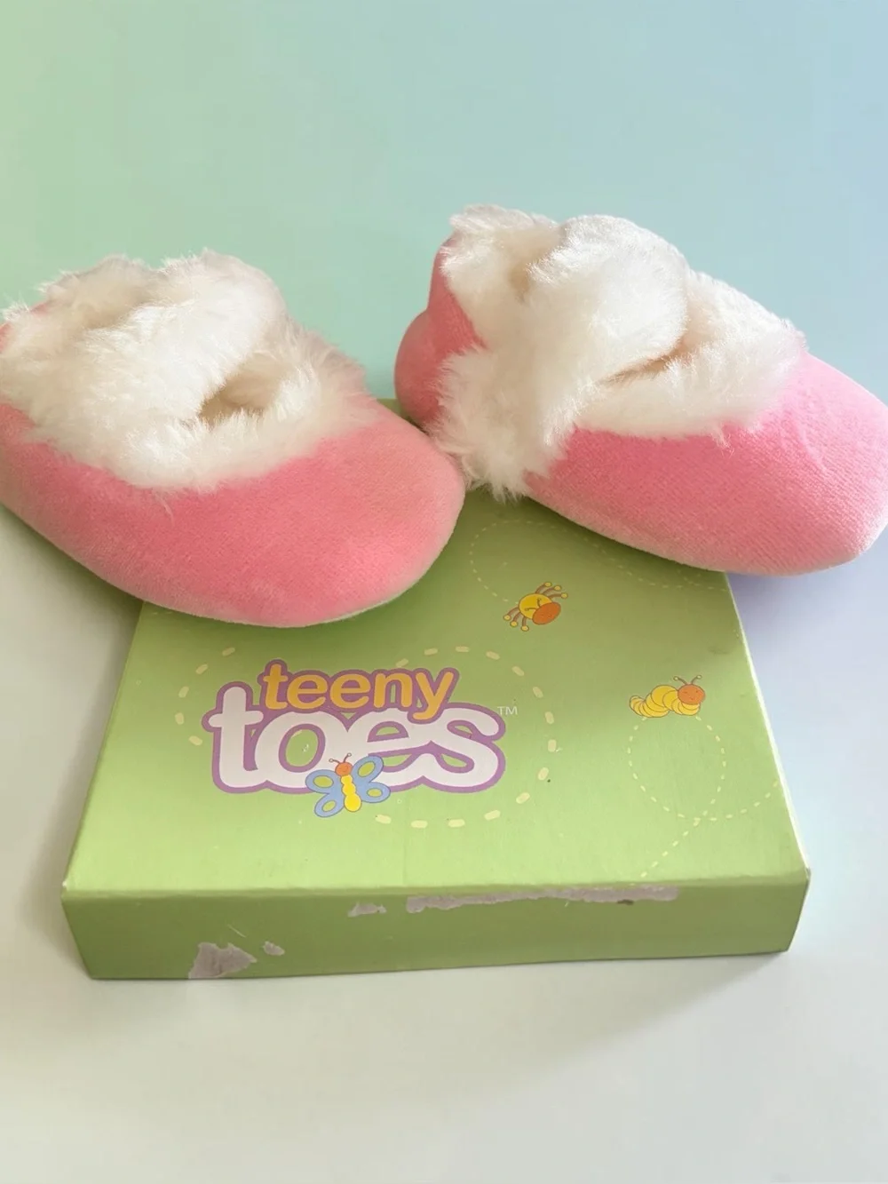 Teeny Toes Pink Fleece Girls Slippers